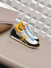 LOEWE 26S FLOW RUNNER SNEAKER IN MULTICOLOR SUEDE AND CALFSKIN STYLE 4