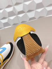 LOEWE 26S FLOW RUNNER SNEAKER IN MULTICOLOR SUEDE AND CALFSKIN STYLE 4