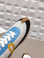 LOEWE 26S FLOW RUNNER SNEAKER IN MULTICOLOR SUEDE AND CALFSKIN STYLE 4