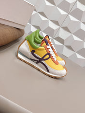 LOEWE 26S FLOW RUNNER SNEAKER IN MULTICOLOR CALFSKIN AND SUEDE STYLE 5