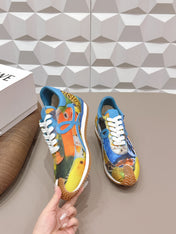 LOEWE 26S FLOW RUNNER SNEAKER IN MULTICOLOR FABRIC AND CALFSKIN STYLE 3