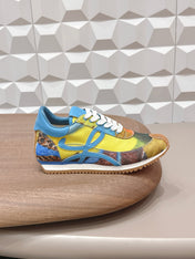 LOEWE 26S FLOW RUNNER SNEAKER IN MULTICOLOR FABRIC AND CALFSKIN STYLE 3