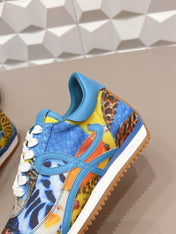 LOEWE 26S FLOW RUNNER SNEAKER IN MULTICOLOR FABRIC AND CALFSKIN STYLE 3