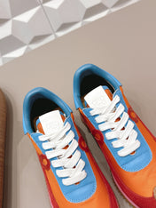 LOEWE 26S FLOW RUNNER SNEAKER IN MULTICOLOR SUEDE AND CALFSKIN