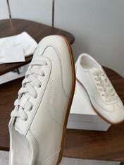 THE ROW 26S SNEAKERS IN WHITE CALFSKIN