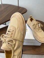 THE ROW 26S SNEAKERS IN BEIGE SUEDE AND FABRIC