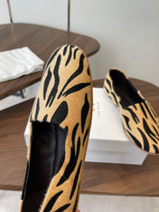 THE ROW 26S MARY JANES IN BEIGE ZEBRA PRINT PONY HAIR