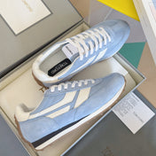 TOM FORD 26S SNEAKERS IN SKY BLUE SUEDE