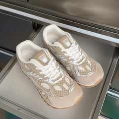 BOTTEGA VENETA 26S SNEAKERS IN BEIGE TPU MATERIAL AND SUEDE