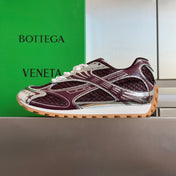 BOTTEGA VENETA 26S SNEAKERS IN DARK RED AND SILVER TPU MATERIAL