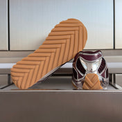 BOTTEGA VENETA 26S SNEAKERS IN DARK RED AND SILVER TPU MATERIAL