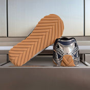 BOTTEGA VENETA 26S SNEAKERS IN DARK BLUE GREY AND SILVER TPU MATERIAL