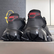 PRADA 26S CLOUDBUST THUNDER SNEAKERS 60MM IN BLACK MESH FABRIC AND TPU