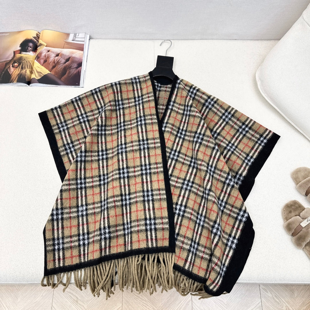 BURBERRY 25S PLAID KNITTED SCARF 114