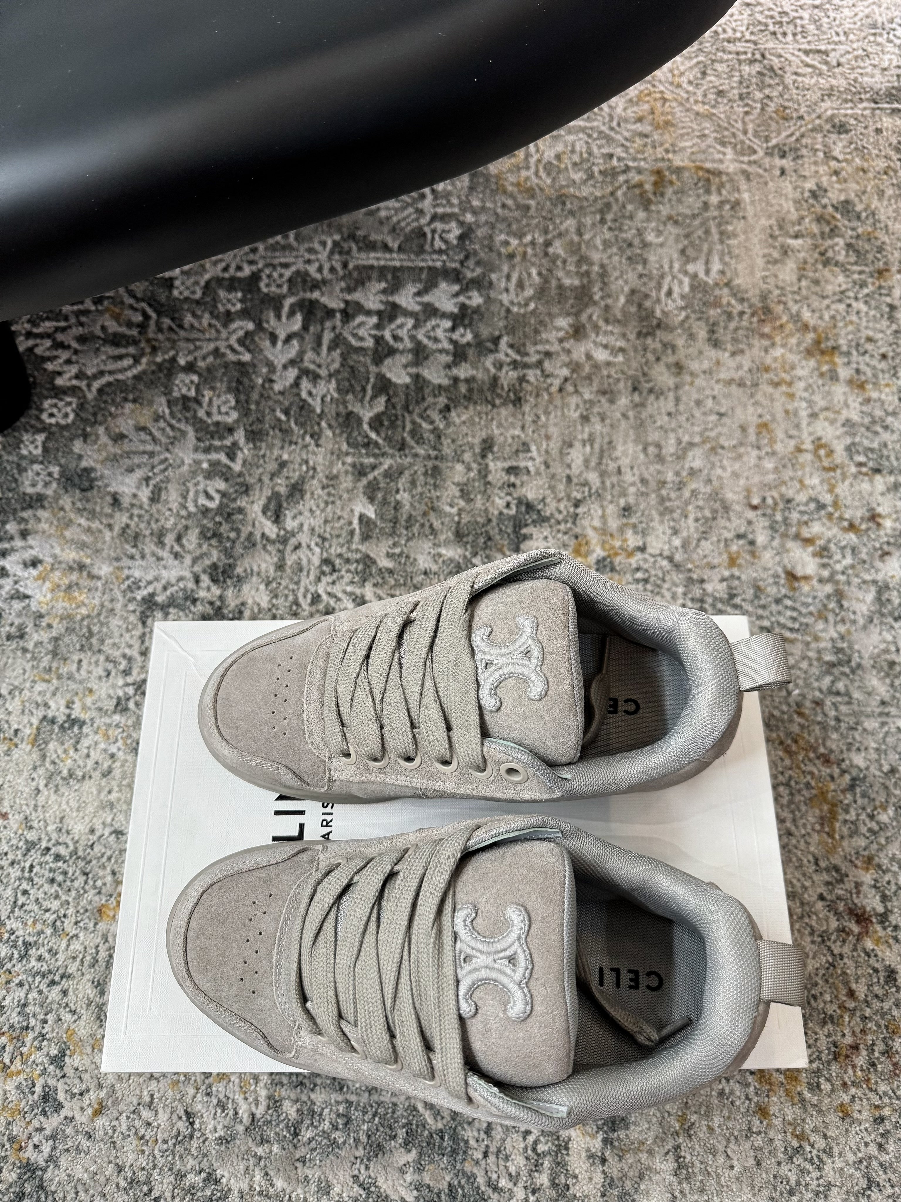 CELINE 26S SNEAKER IN GREY SUEDE