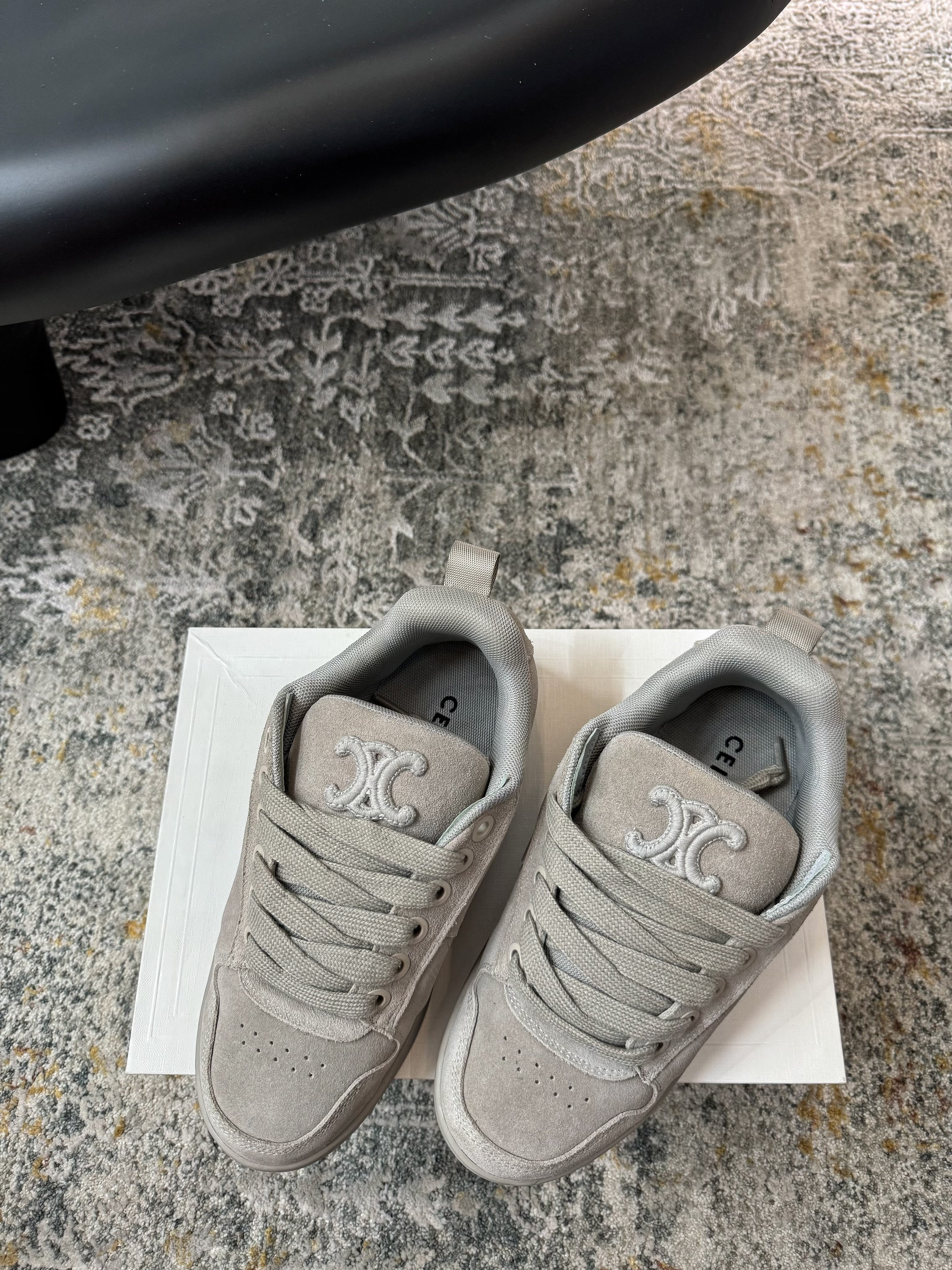 CELINE 26S SNEAKER IN GREY SUEDE