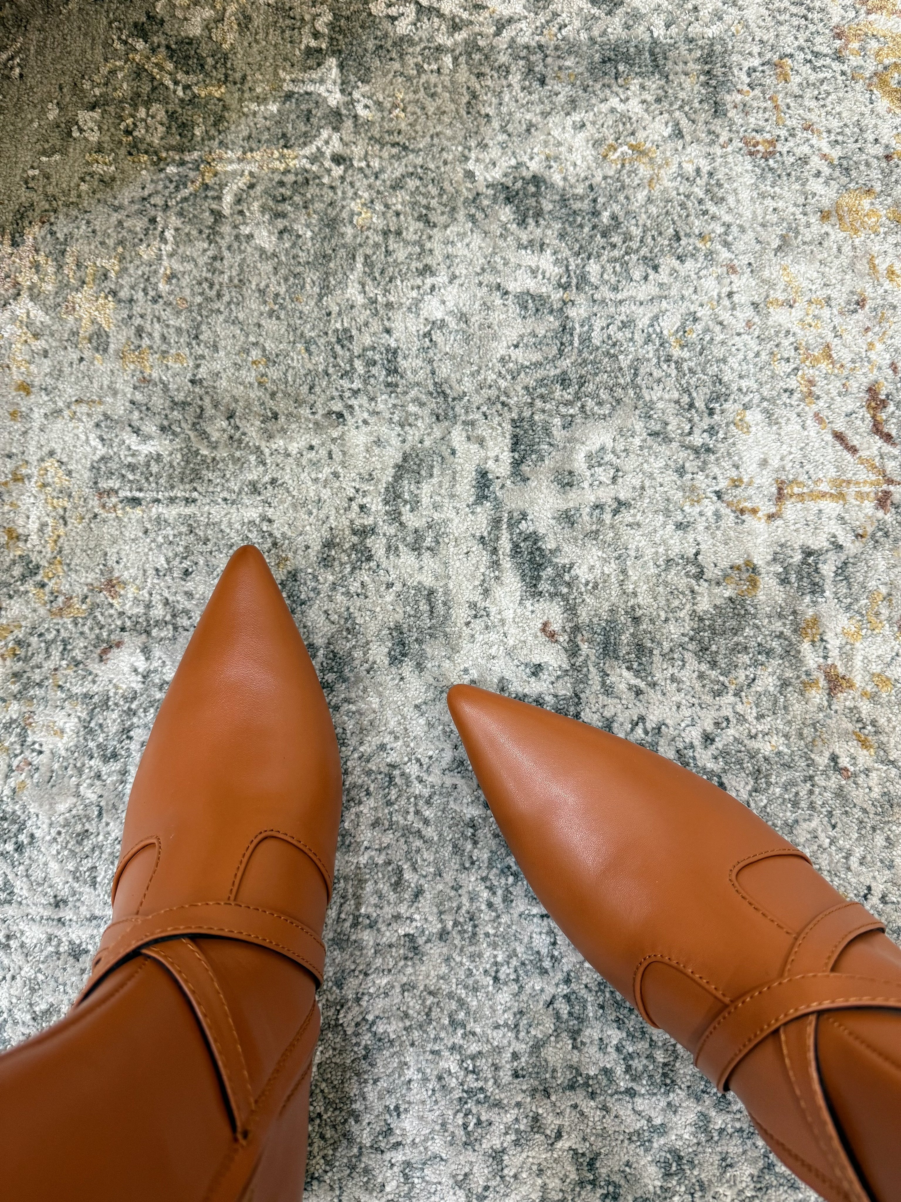 HM 26S KNEE-HIGH BOOTS 35 MM IN COGNAC BROWN CALFSKIN