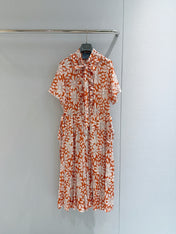 PRADA 26S PRINTED PLEATED DRESS STYLE 987