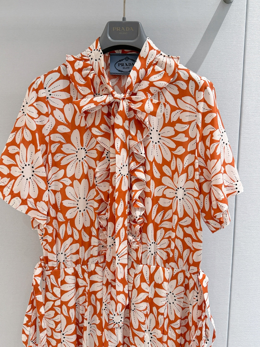 PRADA 26S PRINTED PLEATED DRESS STYLE 987