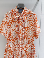 PRADA 26S PRINTED PLEATED DRESS STYLE 987