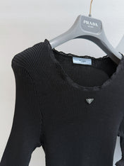 PRADA 26S SHORT-SLEEVE KNIT SWEATER STYLE 945