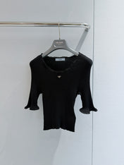 PRADA 26S SHORT-SLEEVE KNIT SWEATER STYLE 945