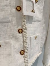 CHANEL 26S ROUND NECK TWEED JACKET 1594