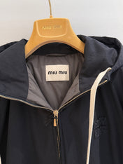 MIUMIU 26S HOODED ZIP-UP PARKA JACKET 1421