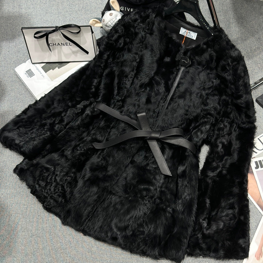 HERMES 25S SHEEPSKIN LEATHER JACKET 481