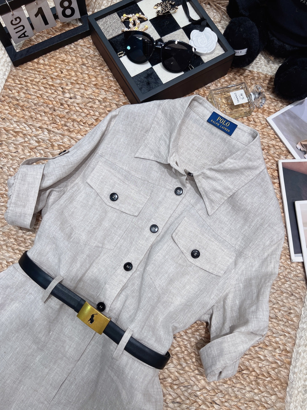 RALPH LAUREN 26S LINEN DRESS 434