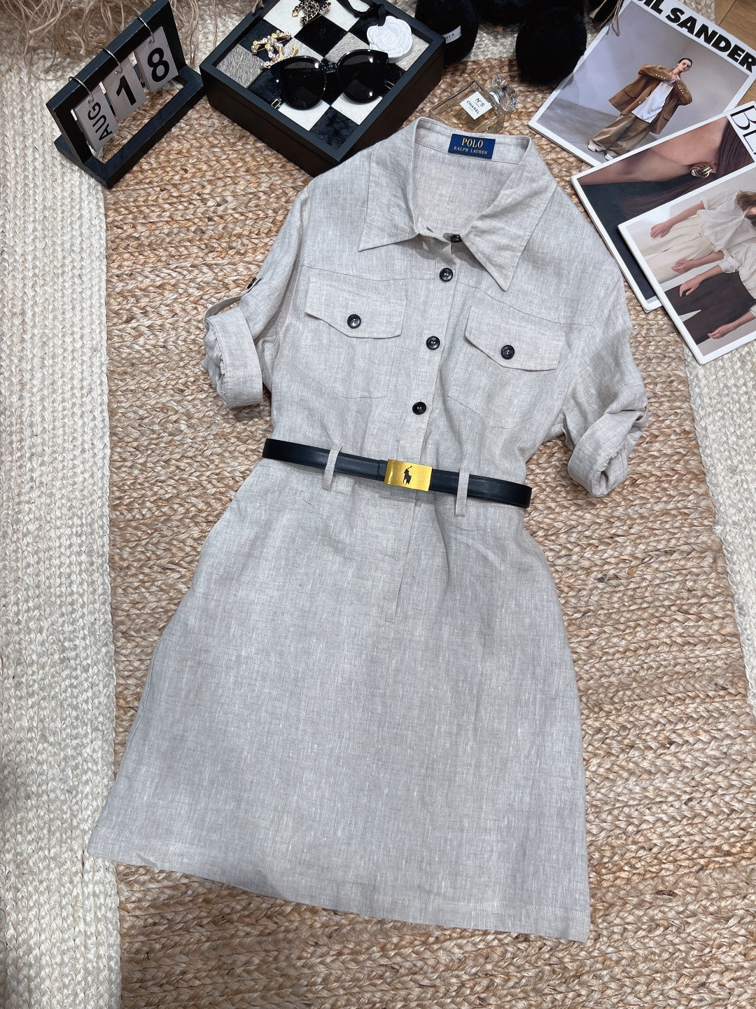 RALPH LAUREN 26S LINEN DRESS 434