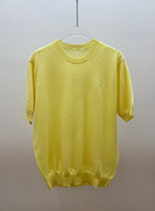 PRADA 26S SHORT-SLEEVE KNIT TOP 1057