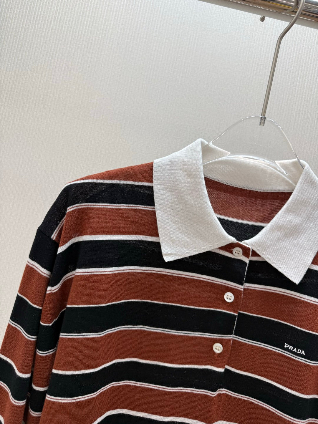 PRADA 26S STRIPED LONG-SLEEVE KNIT SWEATER 1058
