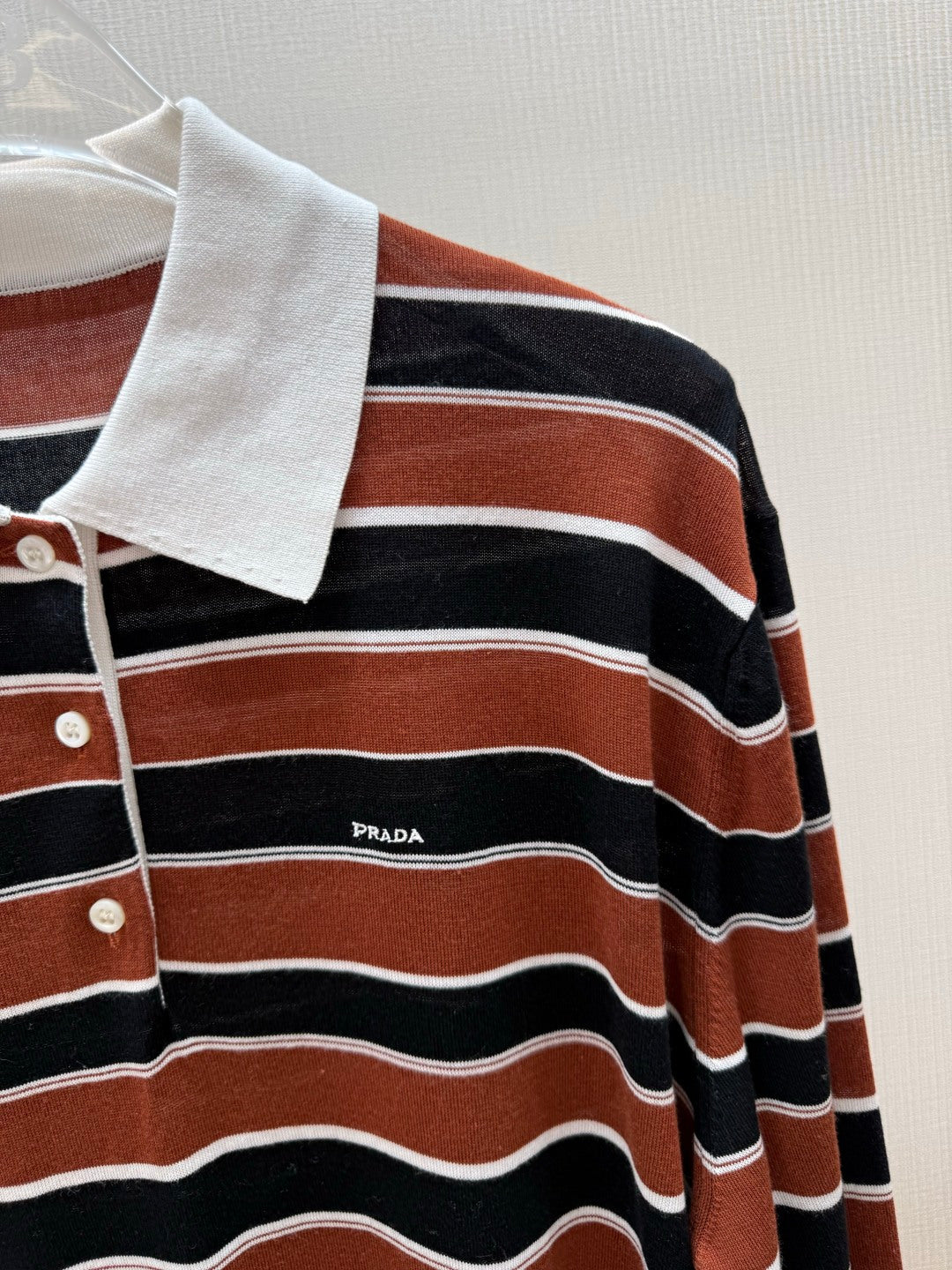PRADA 26S STRIPED LONG-SLEEVE KNIT SWEATER 1058