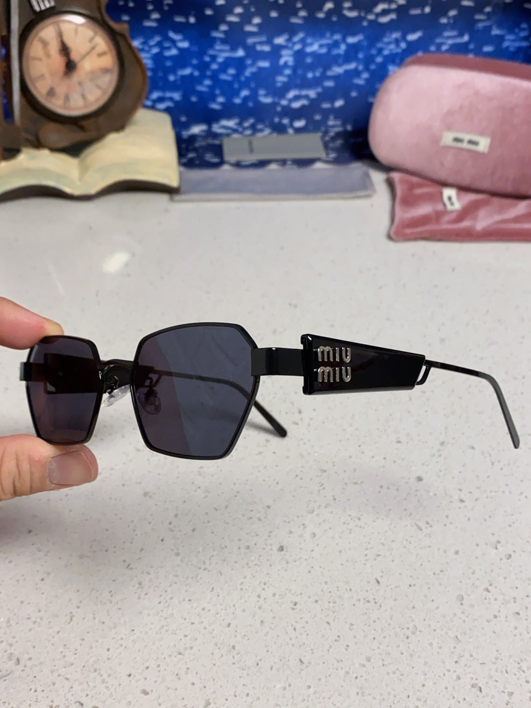 MIUMIU 26S SQUARE FRAME IN METAL 443323