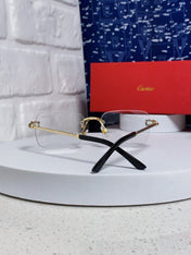 CARTIER 26S RIMLESS RECTANGULAR FRAME IN METAL 434045