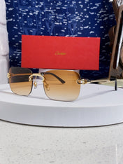 CARTIER 26S RIMLESS RECTANGULAR FRAME IN METAL 434048