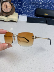 CARTIER 26S RIMLESS RECTANGULAR FRAME IN METAL 434048