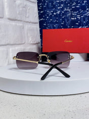 CARTIER 26S RIMLESS RECTANGULAR FRAME IN METAL 434049
