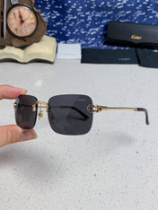 CARTIER 26S RIMLESS RECTANGULAR FRAME IN METAL 434050