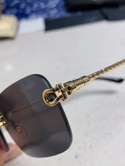 CARTIER 26S RIMLESS RECTANGULAR FRAME IN METAL 434050