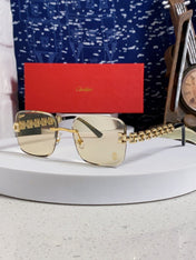 CARTIER 26S RIMLESS RECTANGULAR FRAME IN METAL 436032