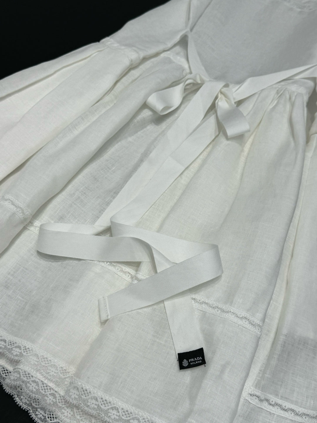 PRADA 26S LINEN SLIP DRESS 1043