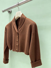 LORO PIANA 26S CROPPED KNIT CARDIGAN 873