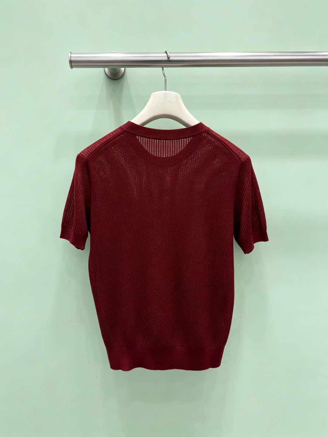 LORO PIANA 26S SHORT-SLEEVE CREW-NECK KNIT TOP 872
