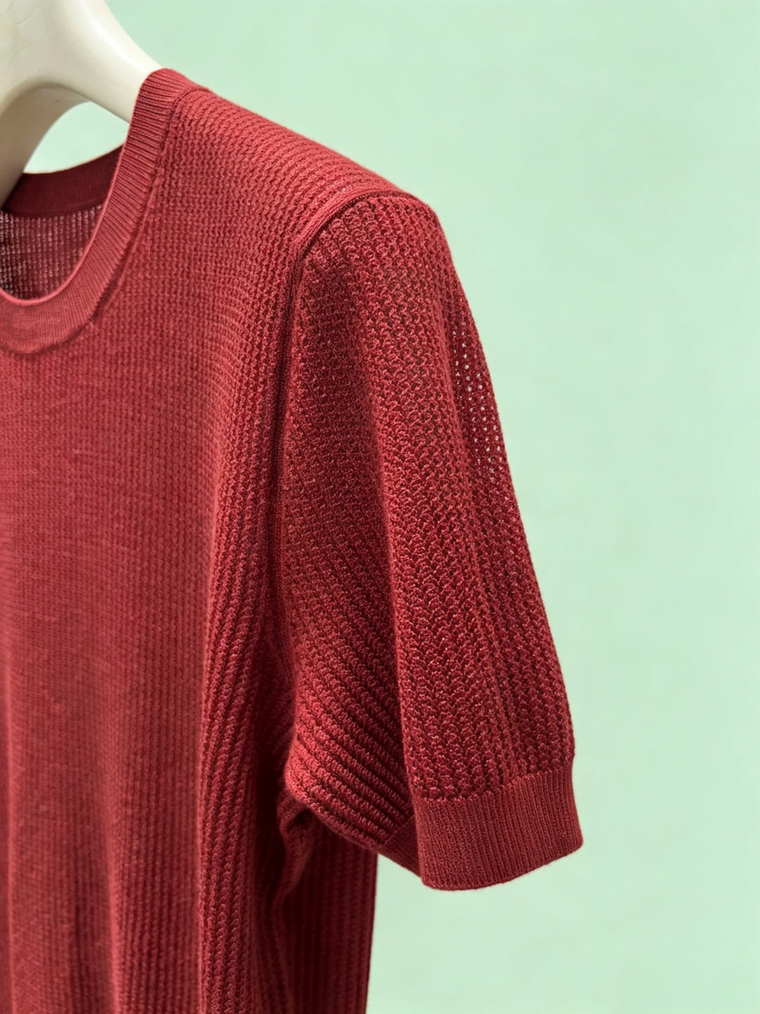 LORO PIANA 26S SHORT-SLEEVE CREW-NECK KNIT TOP 872