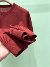 LORO PIANA 26S SHORT-SLEEVE CREW-NECK KNIT TOP 872