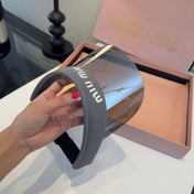 MIUMIU 26S LOGO SHIELD SUN VISOR 329799