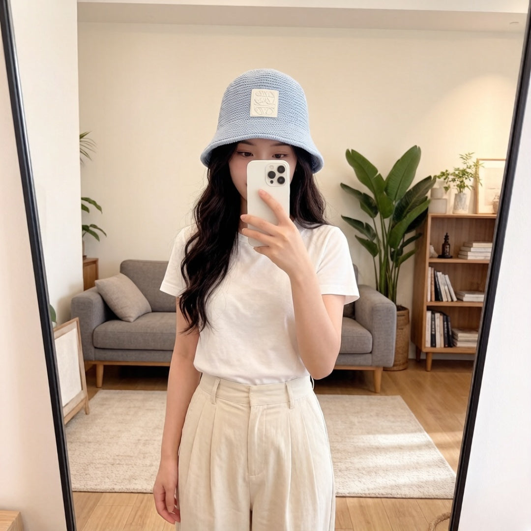 LOEWE 26S KNIT BUKET HAT STYLE 004