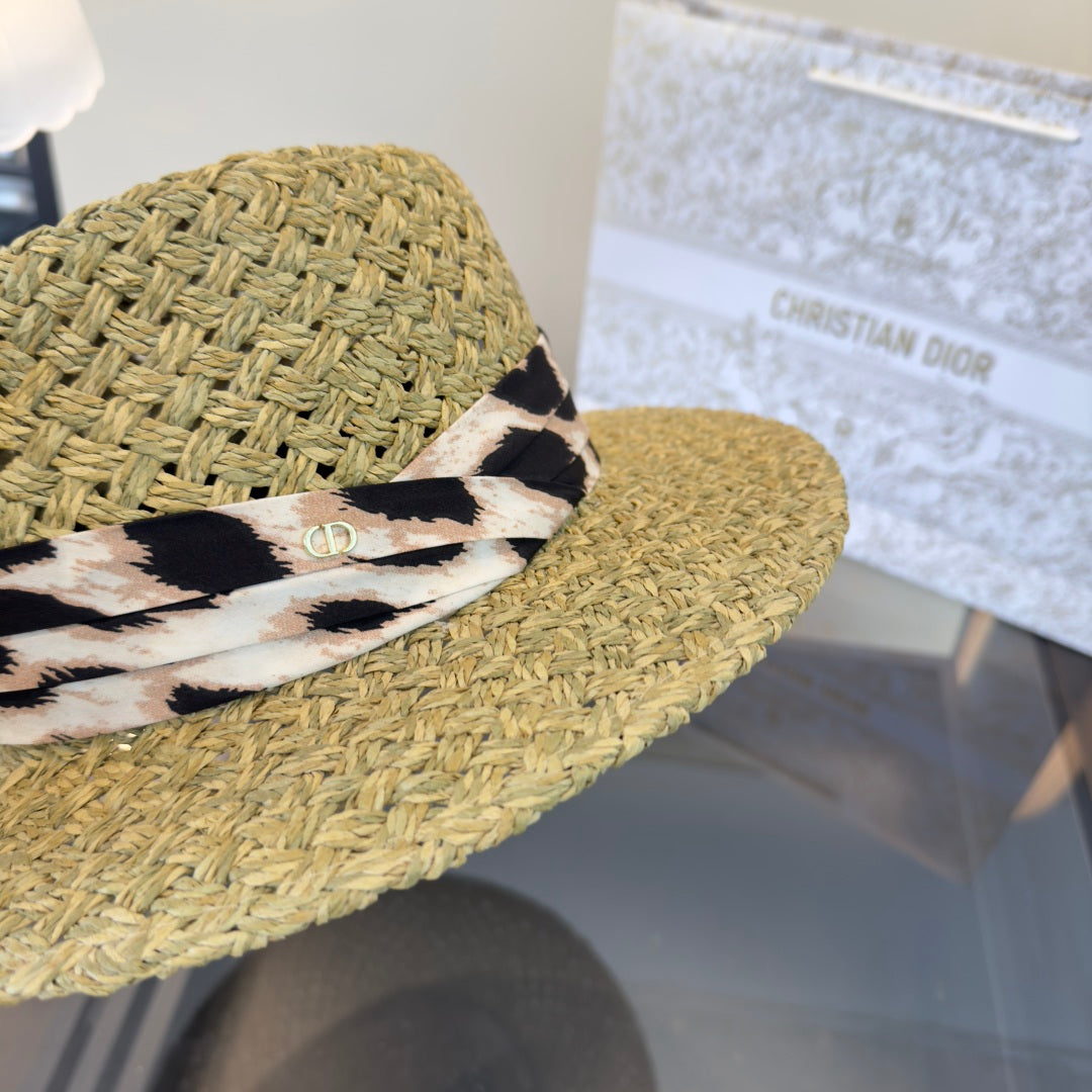 DIOR 26S STRAW BOATER HAT STYLE 164